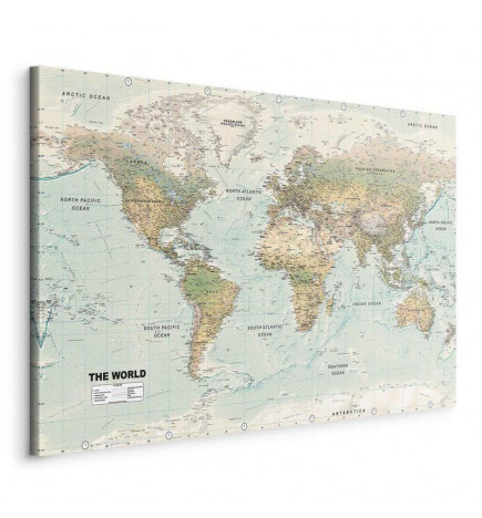 Schilderij - World Map: Beautiful World