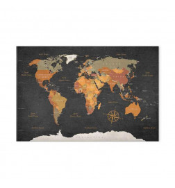 Leinwandbild - World Map: Secrets of the Earth