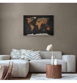 Cuadro - World Map: Secrets of the Earth