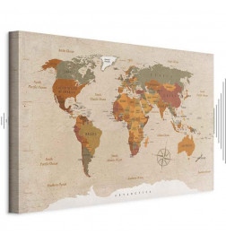 Tableau - World Map: Beige Chic