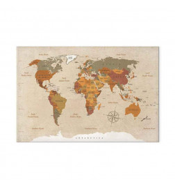 Tableau - World Map: Beige Chic