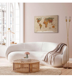 Seinapilt - World Map: Beige Chic