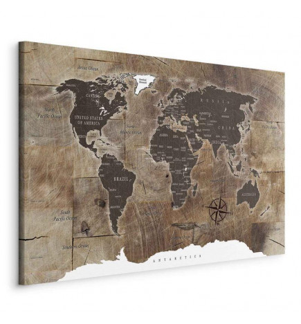 Taulu - World Map: Wooden Mosaic