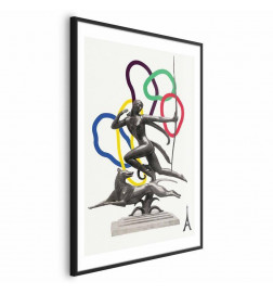 Plakat - Collage Graphic - Woman Shooting a Bow