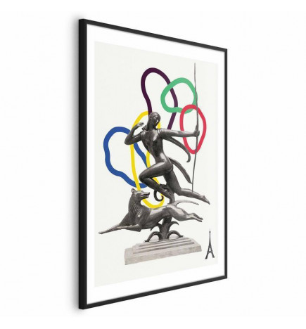 Juliste - Collage Graphic - Woman Shooting a Bow