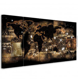 Schilderij - World at Night