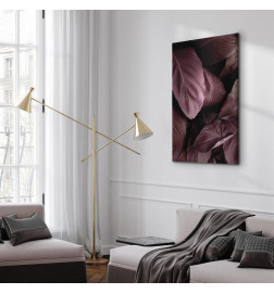 Schilderij - Velvet Leaves (1 Part) Vertical