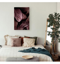 Schilderij - Velvet Leaves (1 Part) Vertical