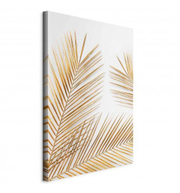 Cuadro - Golden Palm Leaves (1 Part) Vertical