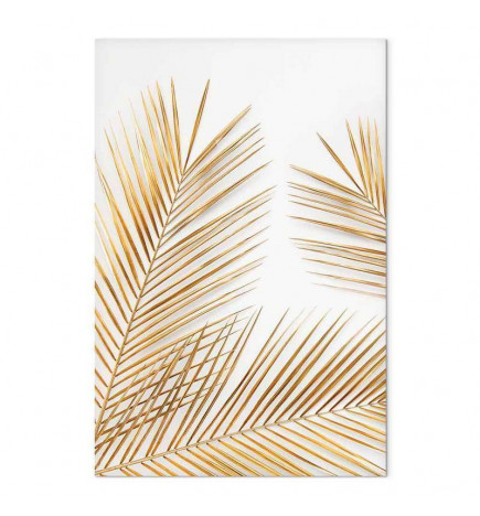 Cuadro - Golden Palm Leaves (1 Part) Vertical