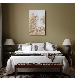 Slika - Golden Palm Leaves (1 Part) Vertical