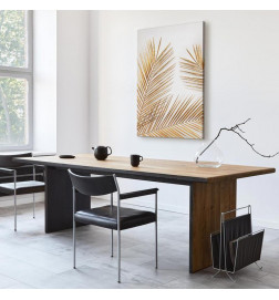 Schilderij - Golden Palm Leaves (1 Part) Vertical