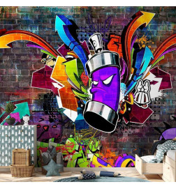 Fototapeta - Graffiti: Colourful attack