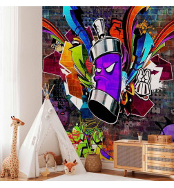 Fototapeet - Graffiti: Colourful attack
