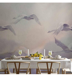 Wall Mural - Flying Swans