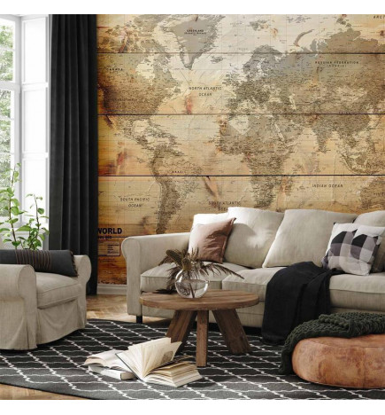 Fotobehang - Map on Boards