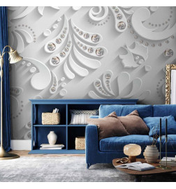 Wall Mural - Flowers with Crystals