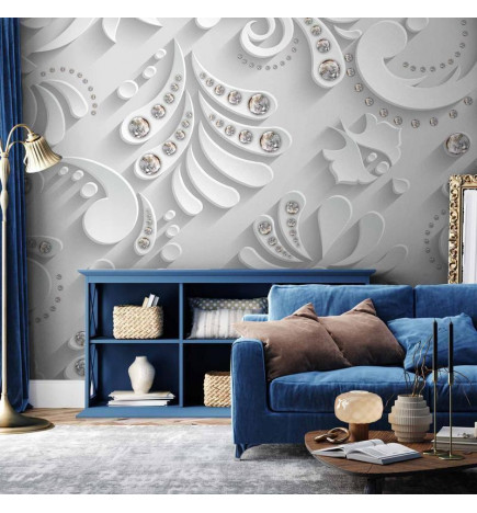 Mural de parede - Flowers with Crystals