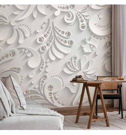 Wall Mural - Flowers with Crystals