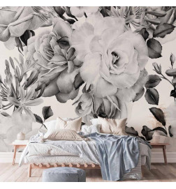 Papier peint - Sentimental Garden (Black and White)