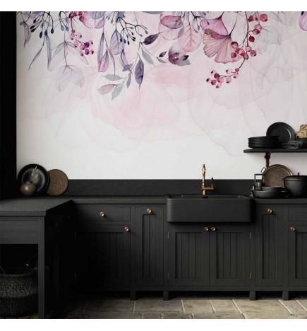 Wall Mural - Foggy Nature - Pink