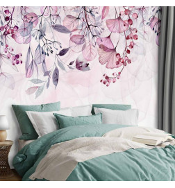 Wall Mural - Foggy Nature - Pink