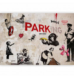 Papier peint - [Banksy] Graffiti Collage