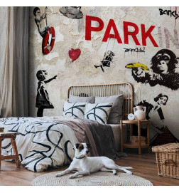 Fototapete - [Banksy] Graffiti Collage