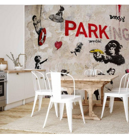 Papier peint - [Banksy] Graffiti Collage