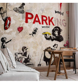 Fototapete - [Banksy] Graffiti Collage