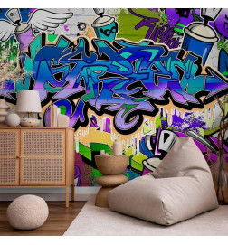 Fotomural - Graffiti: violet theme