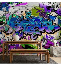 Fototapeet - Graffiti: violet theme