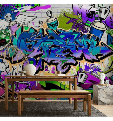 Papier peint - Graffiti: violet theme