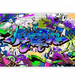 Fotobehang - Graffiti: violet theme