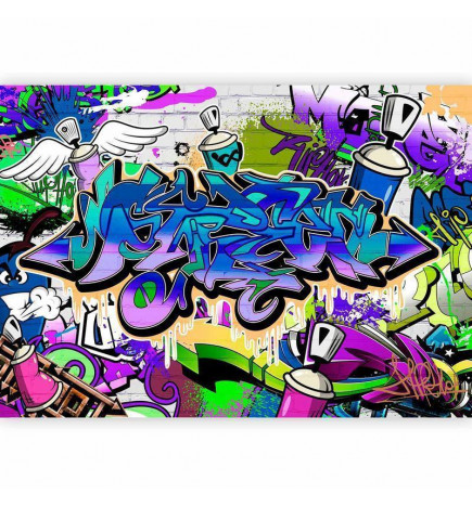 Fototapetas - Graffiti: violet theme