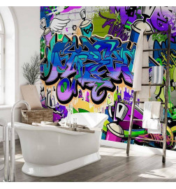 Fototapeta - Graffiti: violet theme