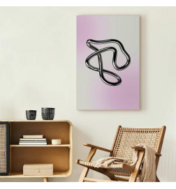 Cuadro - Silver Intricacies - Fluid Metallic Figure on a Gradient Background