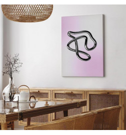 Quadro - Silver Intricacies - Fluid Metallic Figure on a Gradient Background