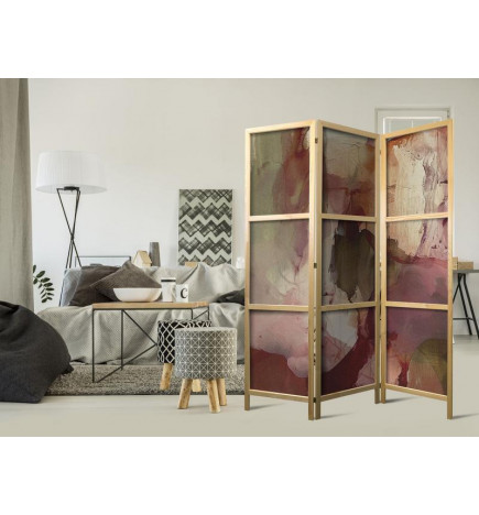 Paravan japonez - Rose Abstraction - Spilled Watercolor Paint in Spring Colors