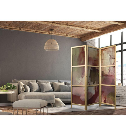 Paravan japonez - Rose Abstraction - Spilled Watercolor Paint in Spring Colors