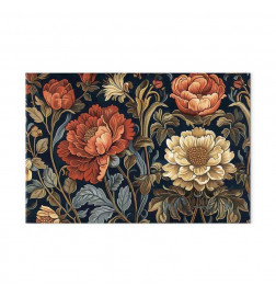 Slika - Tapestry Large Flowers Retro Floral Motif in Kilim Style