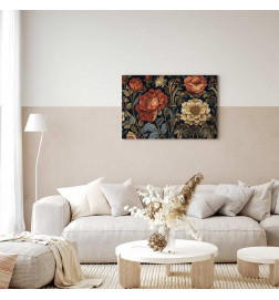 Glezna - Tapestry Large Flowers Retro Floral Motif in Kilim Style