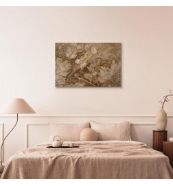 Glezna - Floral Ornaments Carved in Delicate Sepia and Brown Shades