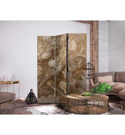 Pertvara - Carved Floral Ornaments in Soft Sepia and Brown Tones