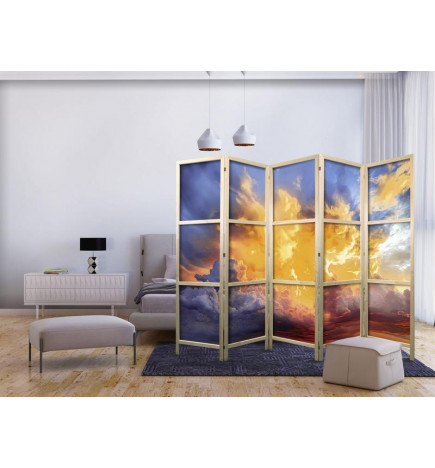 Paravent japonais - Beautiful Sunset - Clouds in Warm Shades