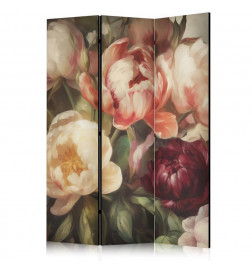 Room Divider - Blooming Peonies - Charismatic Flowers Bathed in Sunlight