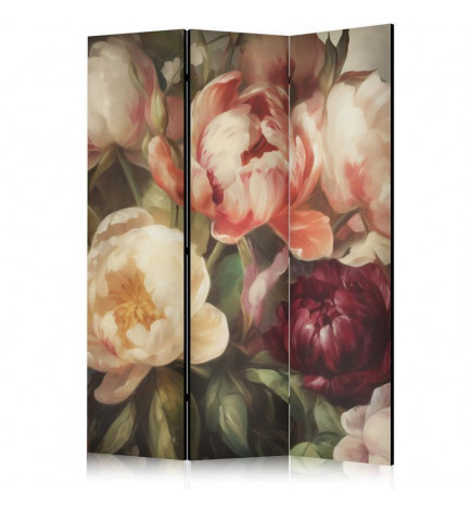 Room Divider - Blooming Peonies - Charismatic Flowers Bathed in Sunlight