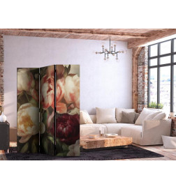 Vouwscherm - Blooming Peonies - Charismatic Flowers Bathed in Sunlight