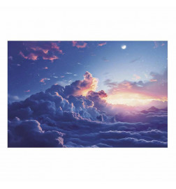 Poster - Night Concert in the Mountains: Clouds Illuminated by the Last Rays of the Sun