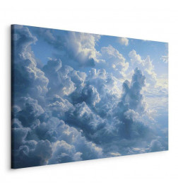 Schilderij - Ocean in the Air: Waving Clouds Reflecting Morning Light